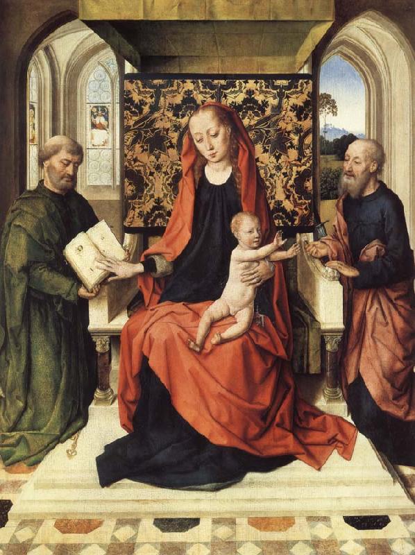 Dieric Bouts The Virgin and Child Enthroned with Saints Peter and Paul France oil painting art